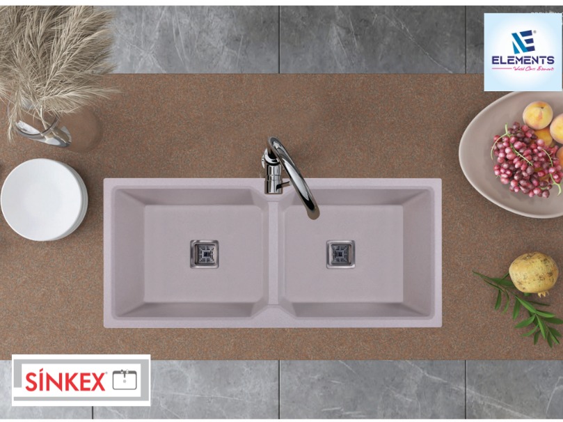 Double Bowl With Drain Board ( 45x20x19 inches )