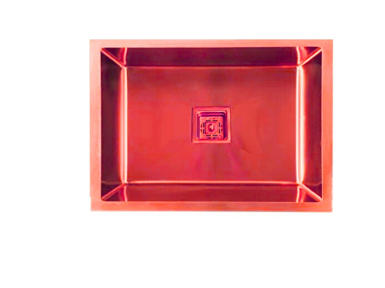 Handmade Single Bowl Rose Gold Kitchen Sink (24x18x9 inches)