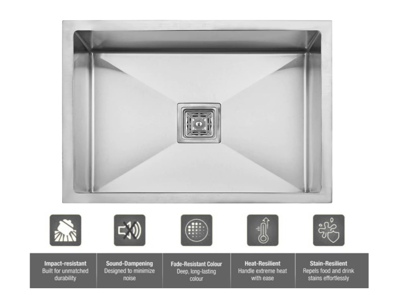 Handmade Single Bowl kitchen Sink (21x18x9 inches)