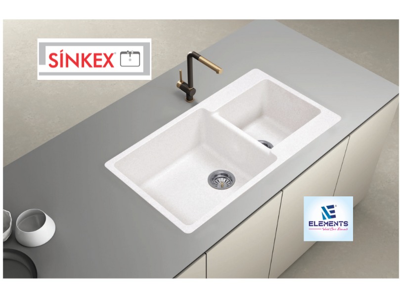 Double sinkRock crema ( 34x19.5x8.5 inch)